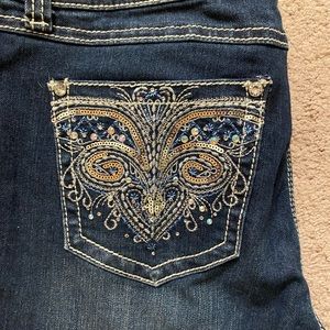 Bling & Embroidered Jeans. Never worn
